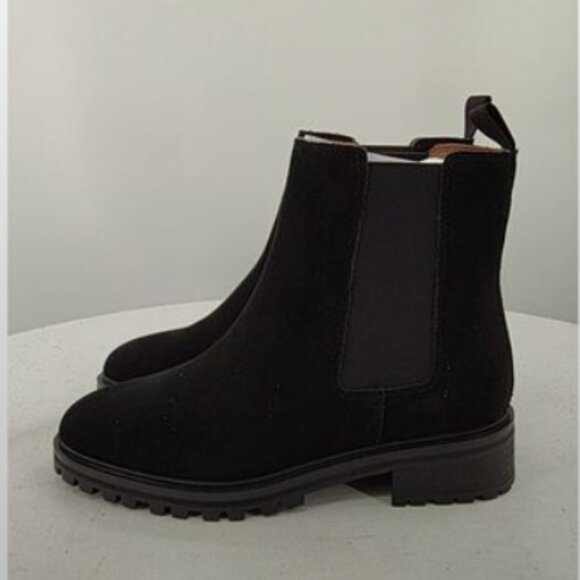 Brand New- Quince Women's Black Suede Chelsea Boots | Size 8 | Never Worn - Picture 6 of 7
